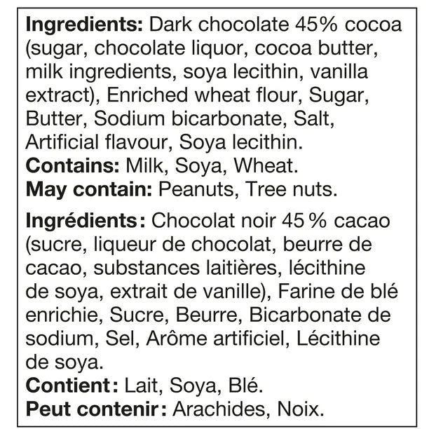 Biscuits au beurre au chocolat noir Leclerc Célébration 240G