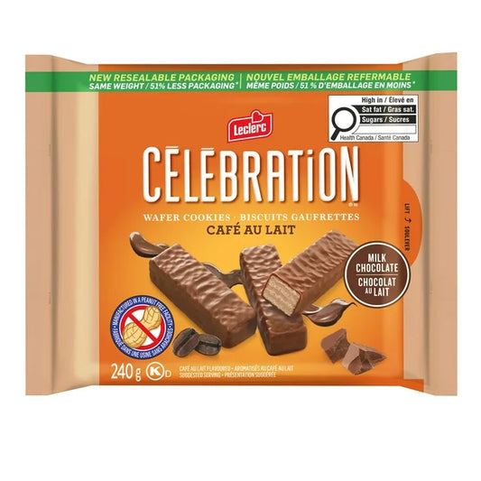 Biscuits Gaufrette Café au Lait Célébration Leclerc (240g)