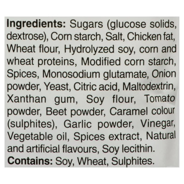 List of ingredients with a focus on food products on a white background