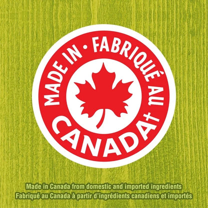 Red and white 'Made in Canada' logo on a green background