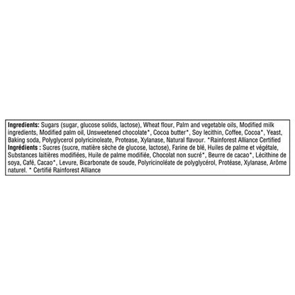List of ingredients on a white background