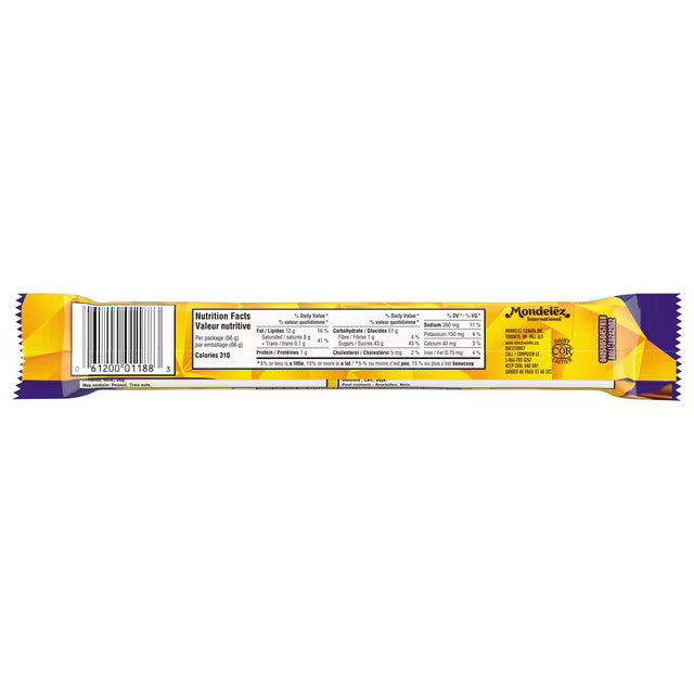 Barre chocolatée Cadbury Crunchie Format familial (66g)