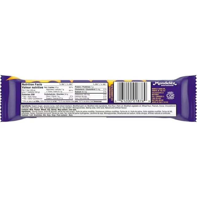 Barre de chocolat pleine grandeur Mr Big de Cadbury (50 g)