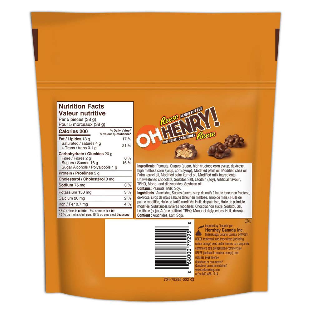 Oh Henry Reese's Peanut Butter Bites Sachet grand format (180 g)