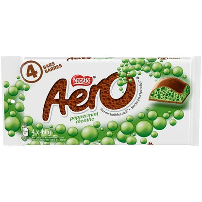 Nestle Aero peppermint chocolate bar packaging on a white background