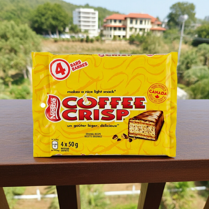 Barre chocolatée gaufrée Coffee Crisp paquet de 4 (50 g x 4)