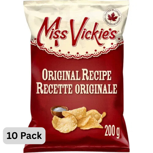 Miss Vickie's Croustilles Recette Originale Paquet de 10 (10 x 200 g)