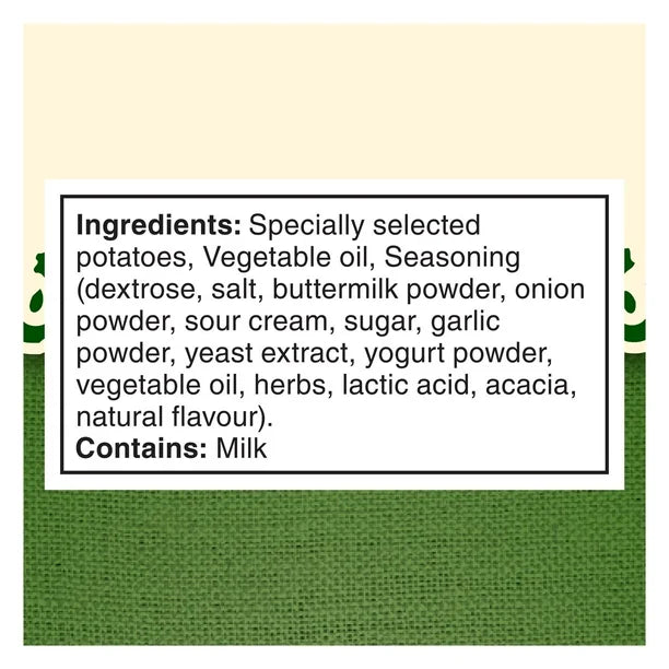 Croustilles Crème Sûre, Fines Herbes et Oignon Miss Vickie's 200 g