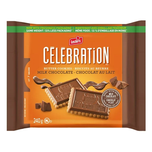 Biscuits sablés au chocolat au lait Leclerc Célébration (240 g)