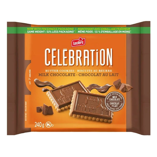 Biscuits sablés au chocolat au lait Leclerc Célébration (240 g)
