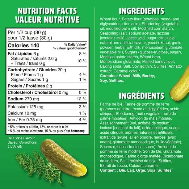 Craquelins saveur cornichon à l'aneth Crispers 145 g
