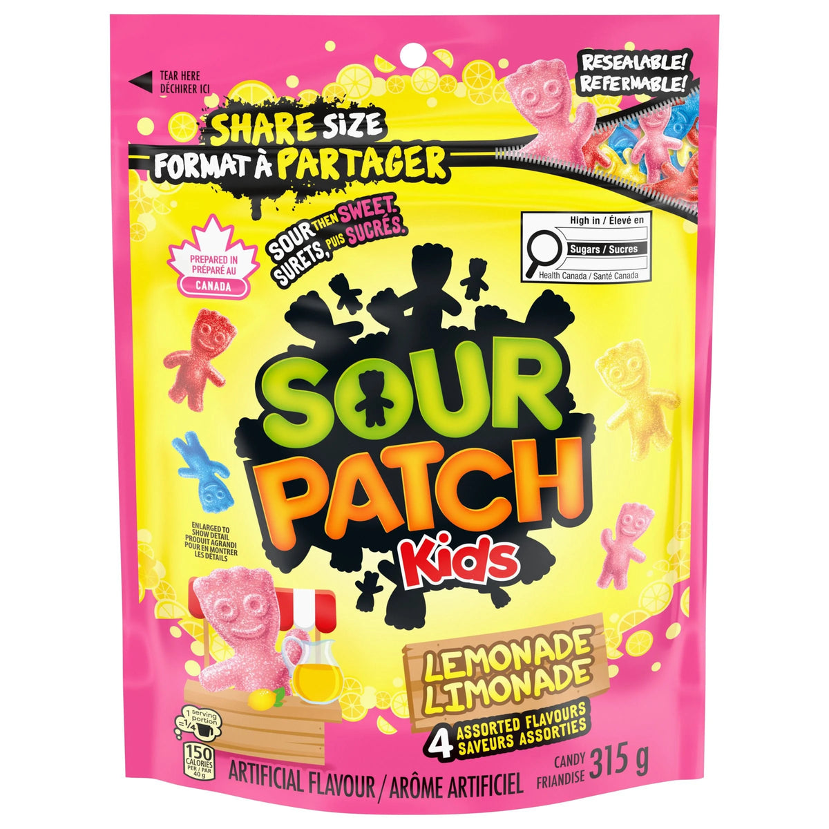 Bonbons gélifiés Sour Patch Kids saveur limonade (308g)