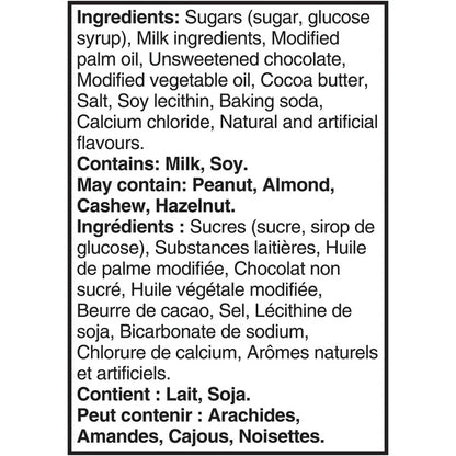 Ingredients list with allergen warnings on a white background