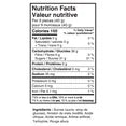 Nutrition facts label on a white background