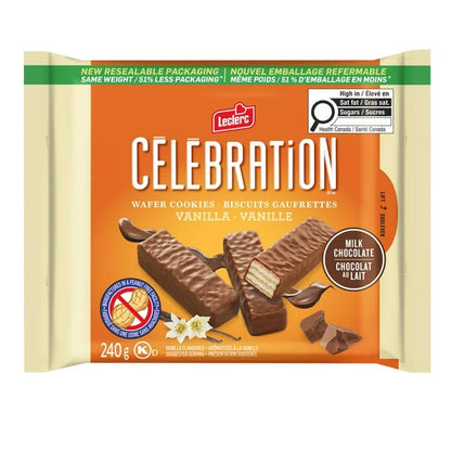 Leclerc Célébration Biscuits gaufrettes à la vanille (240G)