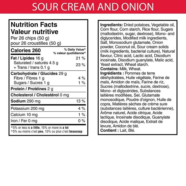 Pringles Chips Saveur Crème Sure et Oignon (156g)