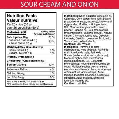 Pringles Chips Saveur Crème Sure et Oignon (156g)